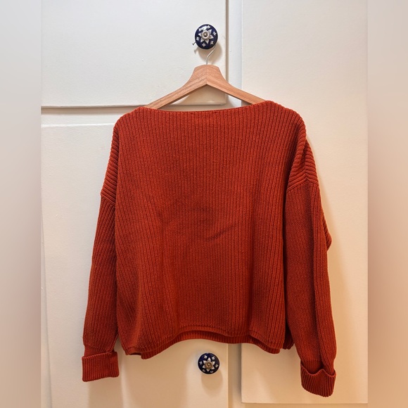 French Connection Ribbed Sweater in Rust - Picture 3 of 3